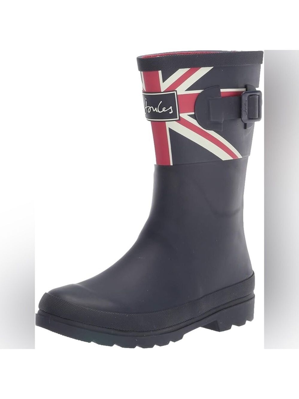 Size 2 Youth Joules Kids Rain Boots - Navy and Red
